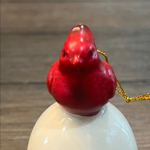 Festive Red Cardinal Holiday Ornament/Bell - Picture 9 of 16